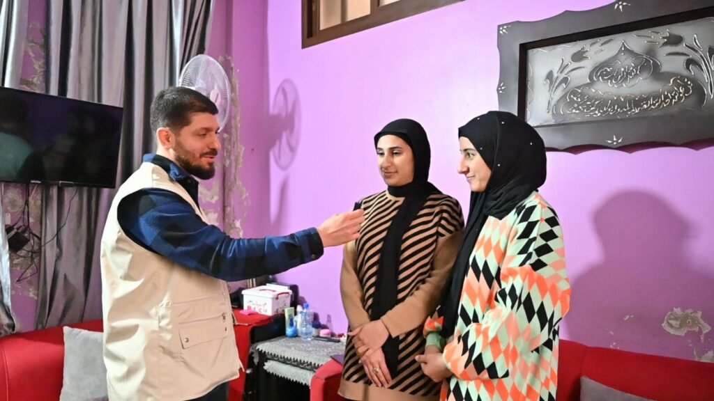 Visiting orphans who participated in vocational training in Lebanon